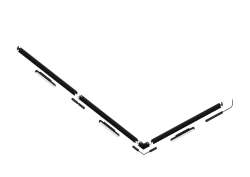 Шинопровод встраиваемый магнитный для ГКЛ12,5 мм Crystal Lux CLT 0.123 02 L3000 BL