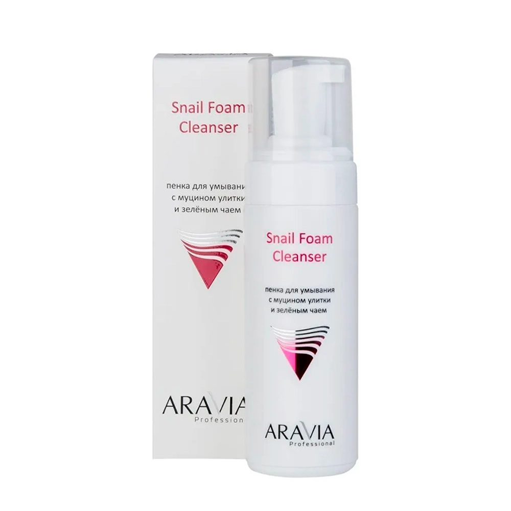 Пенка для умывания с муцином улитки и зелёным чаем / Snail Foam Cleanser 160 мл