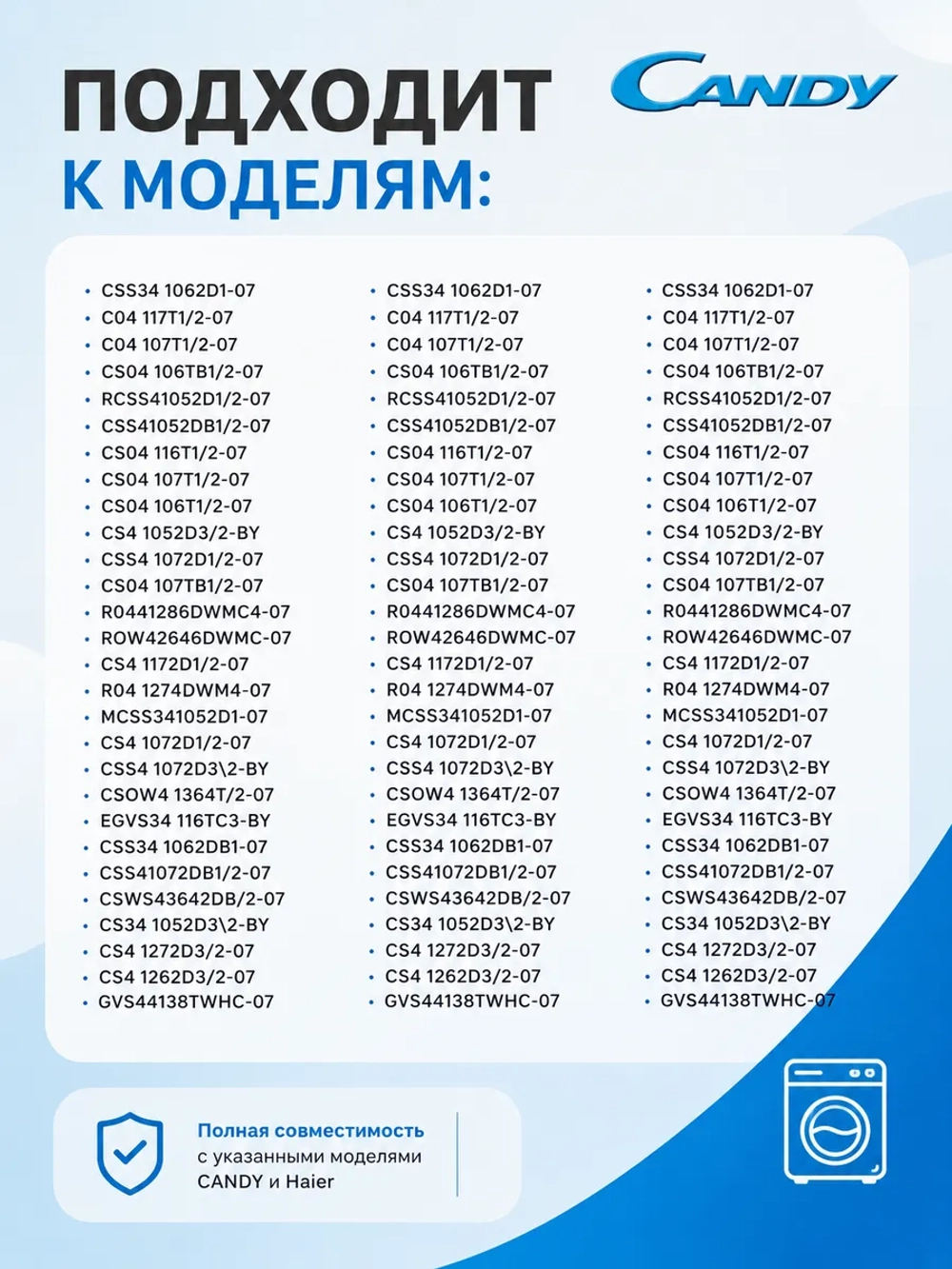Бойник (ребро) барабана для стиральной машины CANDY 0530082745 Haier