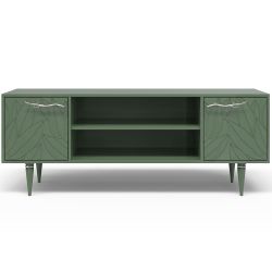 Тумба под ТВ Арт Колор leaves 155см Классик Сильвер Зеленый нефрит