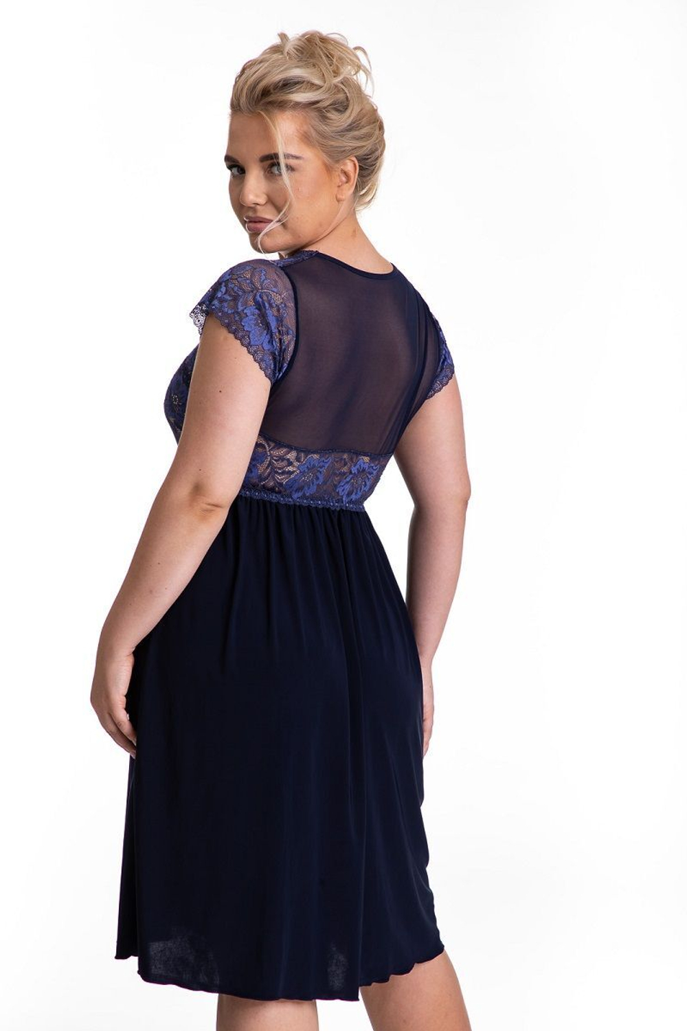 Сорочка Sofie с кружевным верхом (Размер: XXXL) (Цвет: черный)