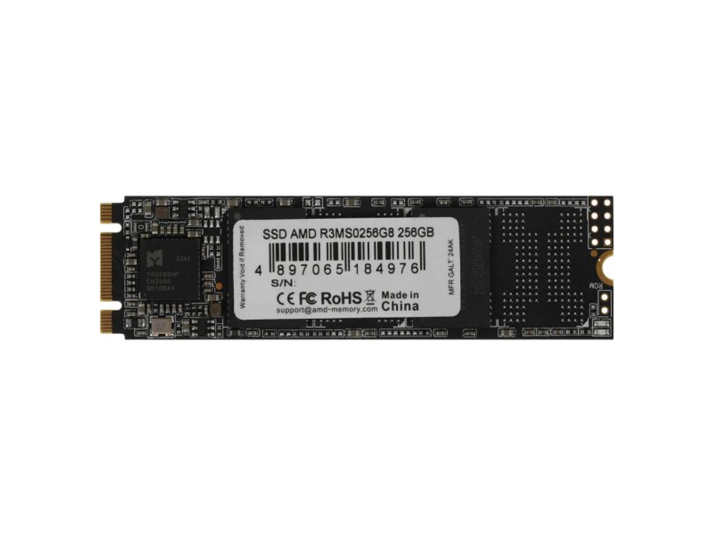SSD накопитель AMD Radeon 256ГБ, M.2 2280, SATA, [R3MS0256G8]