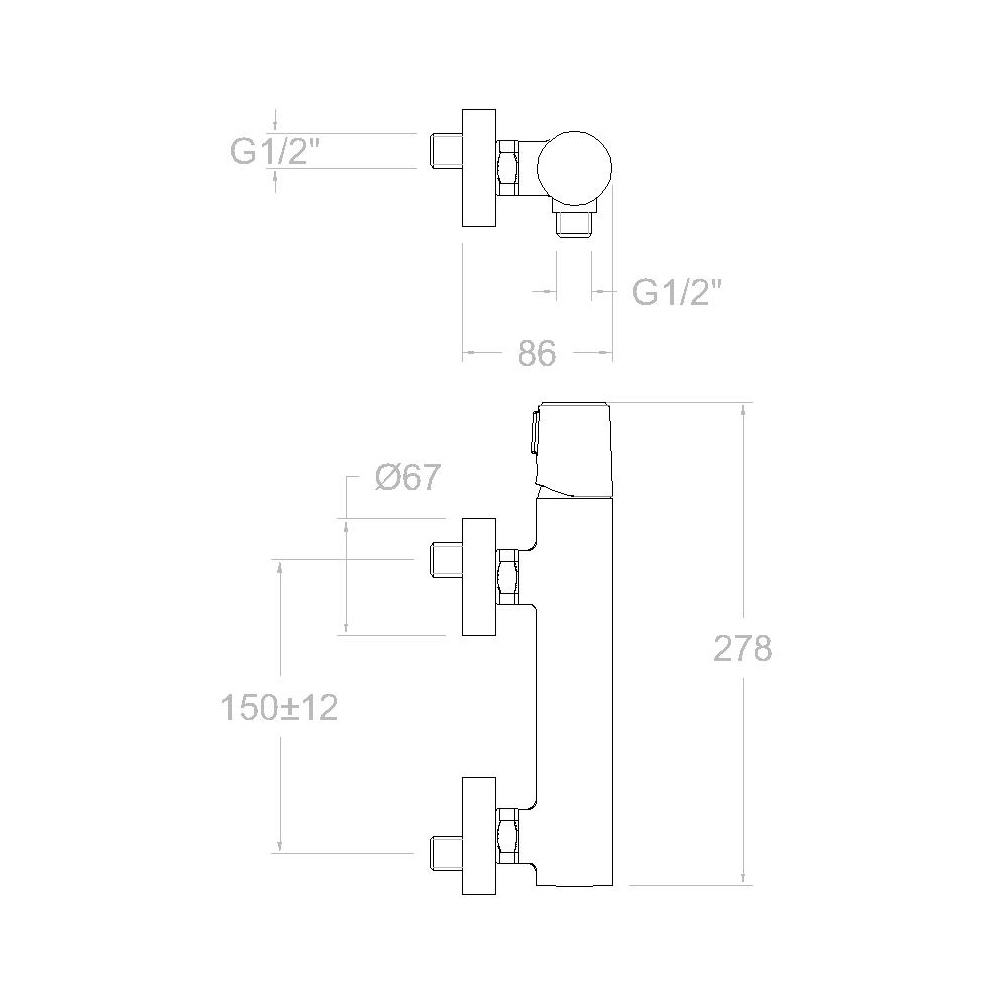 Смеситель для душа TZAR 340801SOC золото