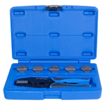 KING TONY (42107GX) Кримпер храповичный для обжима изолированных наконечников, 7 предметов, кейс