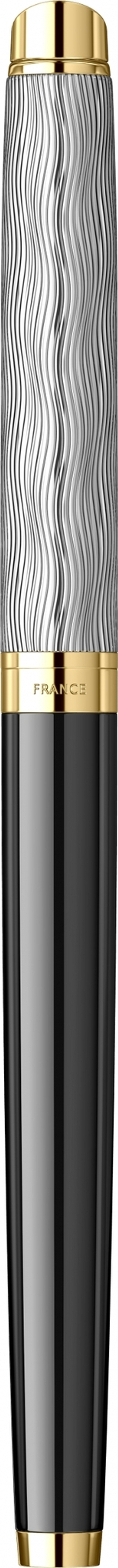 Перьевая ручка Waterman Reflections of Paris Hemisphere DeLuxe Black GT, перо M, чернила blue в подарочной коробке