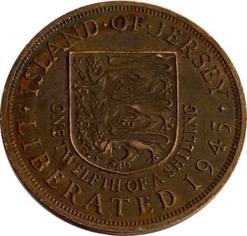 1/12 шиллинга 1945 Джерси «Освобождение (Королева Елизавета II)»
