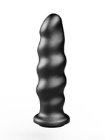 Черная насадка на трусики харнесс Platinum - 16 см.