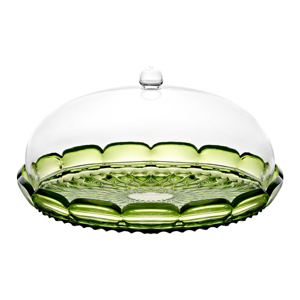 Блюдо сервировочное с крышкой Vanity, Ø30 см, зеленое