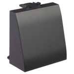 Вывод кабеля модульный "Avanti", "Черный матовый", 2 модуля