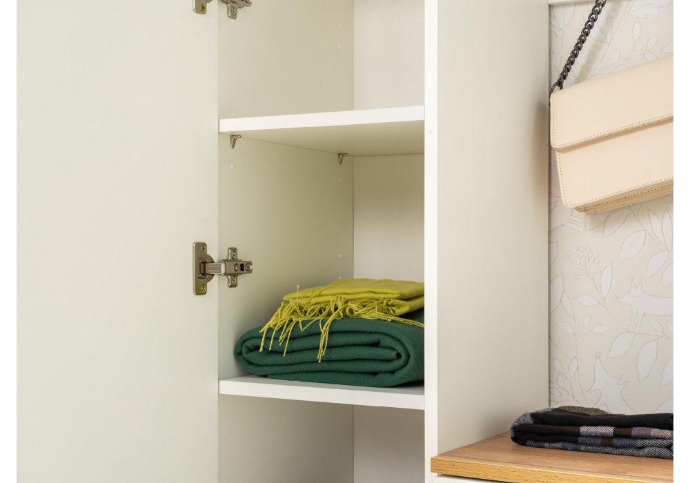 Шкаф Октава 13.228 белый PE шагрень / дуб золотой craft