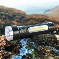 Светодиодный фонарь ЭРА UA-501 универсальный, аккумуляторный, COB+LED, 5 Вт, резина | Универсальные  фонари