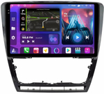 Магнитола для Skoda Octavia A5 2004-2013 (рамка черная глянцевая) - FarCar BM005M монитор 10.36" QLED на Android 14, TS10, 4+32Гб, CarPlay, 4G SIM-слот