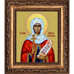 Манефа Кесарийская (Палестинская), дева мученица. Икона на холсте.