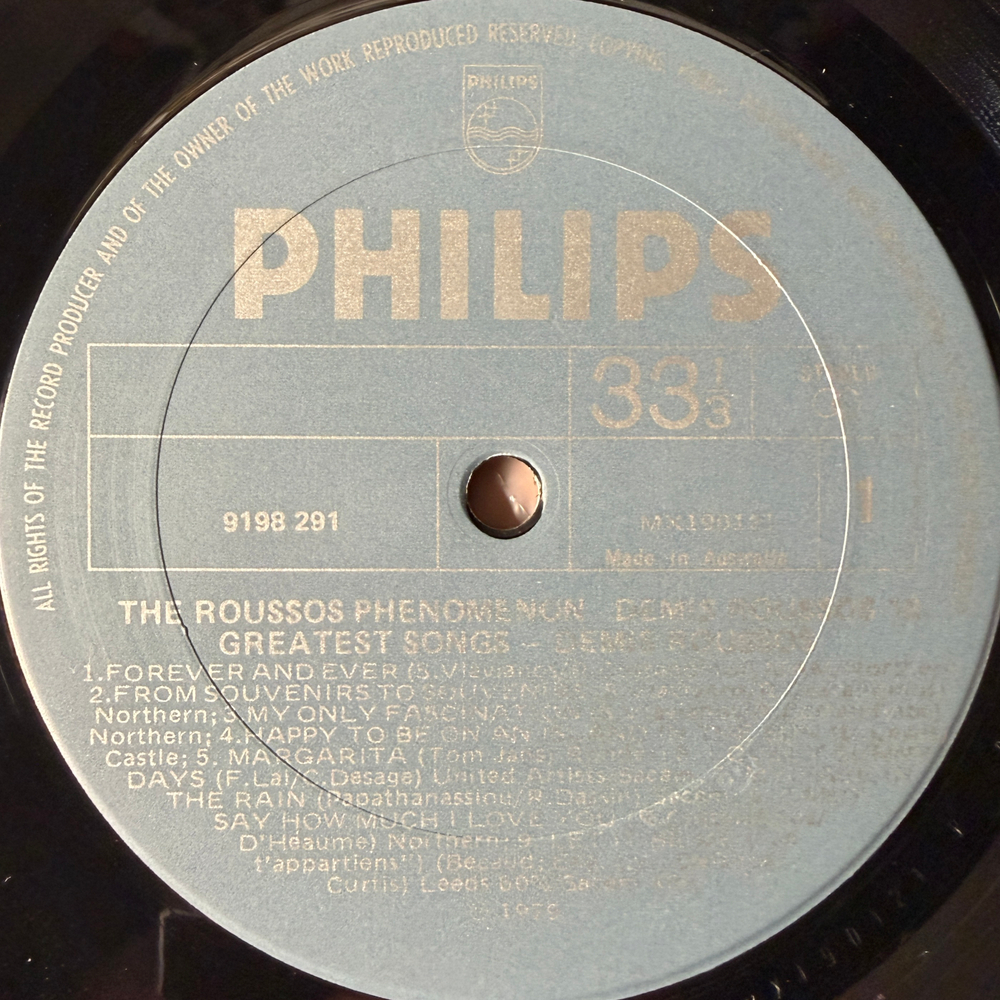 Demis Roussos ‎– The Roussos Phenomenon (Австралия 1979г.) Т