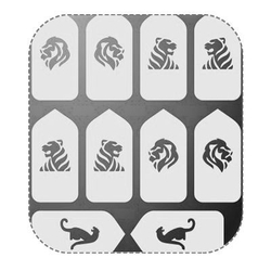 IRISK Трафарет для дизайна ногтей №64, серебро