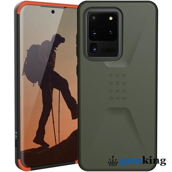 UAG Civilian Series Case for Samsung Galaxy S20 Ultra Olive Drab (Зелёный)21199D117272