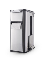 Ведро мусорное с ёршиком, внутр ведро, туалетная бумага, JAH-532, 7л (золотой)