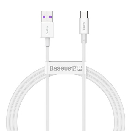 USB-A - USB-C Кабель Baseus Superior Charging+Data 66W 1-2m - White