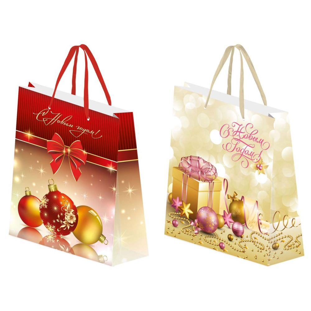 Пакет бумажный подарочный 26x32x12 см Глянцевая поверхность