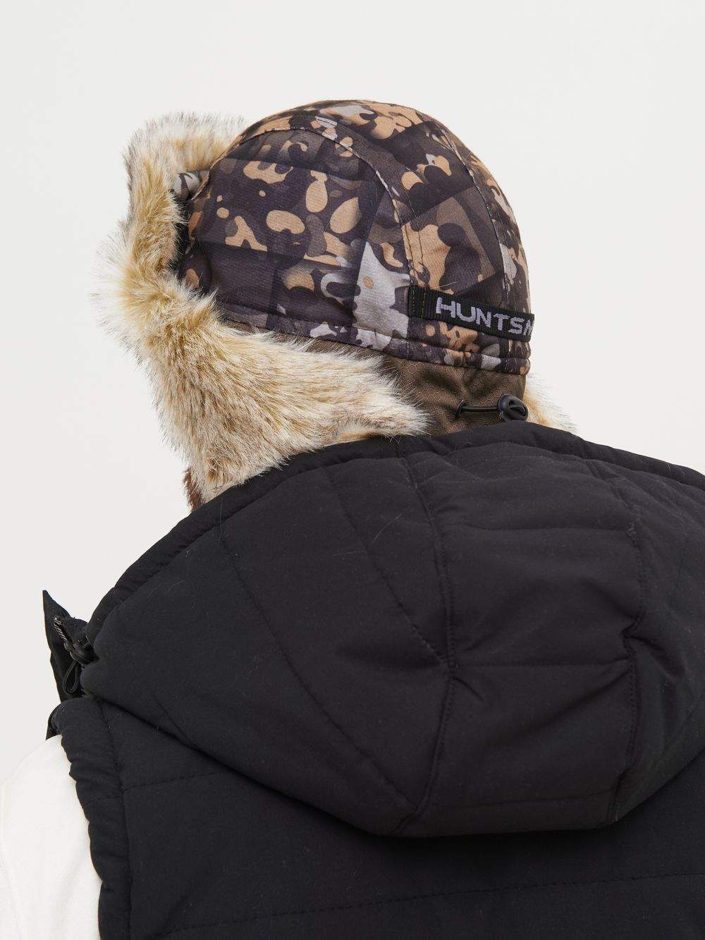 Шапка ушанка зимняя Альтаир с маской ткань Alova цвет КМФ 005 (переплетение хаки)