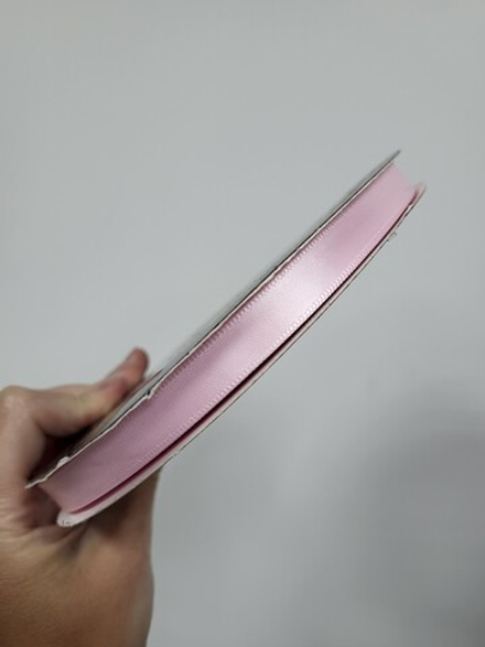 Лента атласная 1 см Нежно-розовая (91 м)