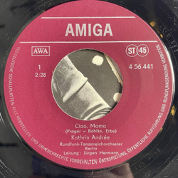 Винтажная виниловая пластинка LP Kathrin Andree Ciao, Mama, Lab Die Rosen Am Strauch (ГДР 1980)