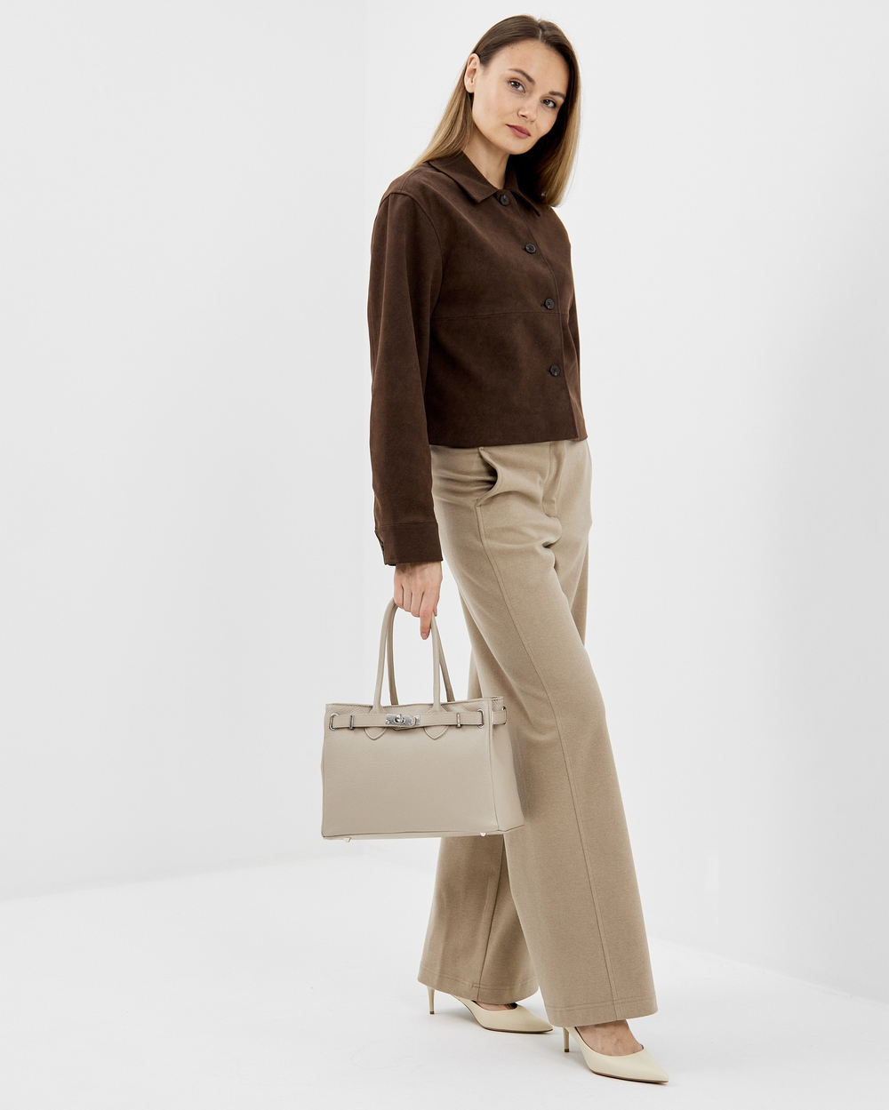 Сумка 671 03 серый светлый