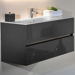 Тумба Armadi Art Valessi 140см 837-140-A glossy, АНТРАЦИТ глянец