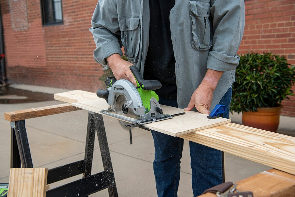 Циркулярная пила аккумуляторная GREENWORKS GD24CS 24V, бесщеточная, без АКБ и ЗУ (1500907)