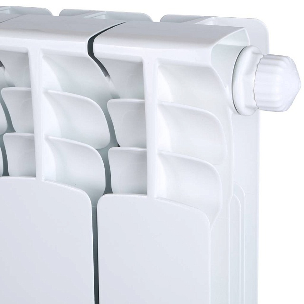 Радиатор биметаллический STOUT Space 500 - 5 секций (подключение нижнее правое, цвет белый)