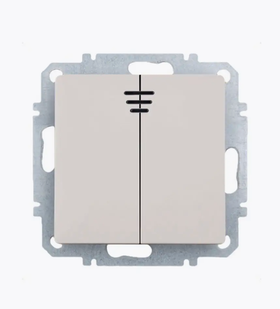 Zakru Выключатель 2 поста двухклавишный с LED подсветкой CLASICO