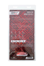 Силиконовый вибратор Monster Rex - 24,5 см. (Цвет: красный с черным)