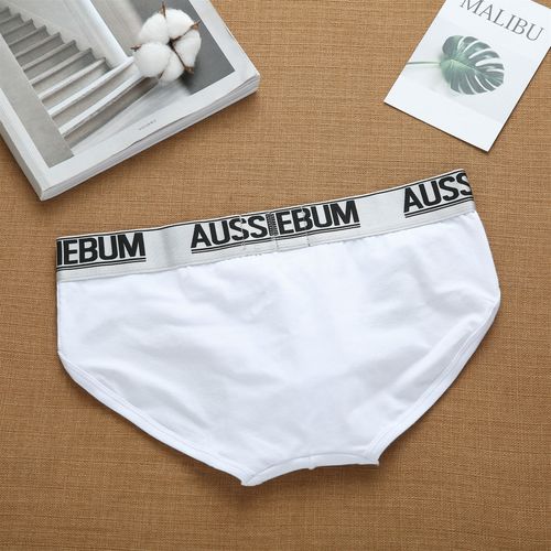 Мужские трусы слипы белые Aussiebum