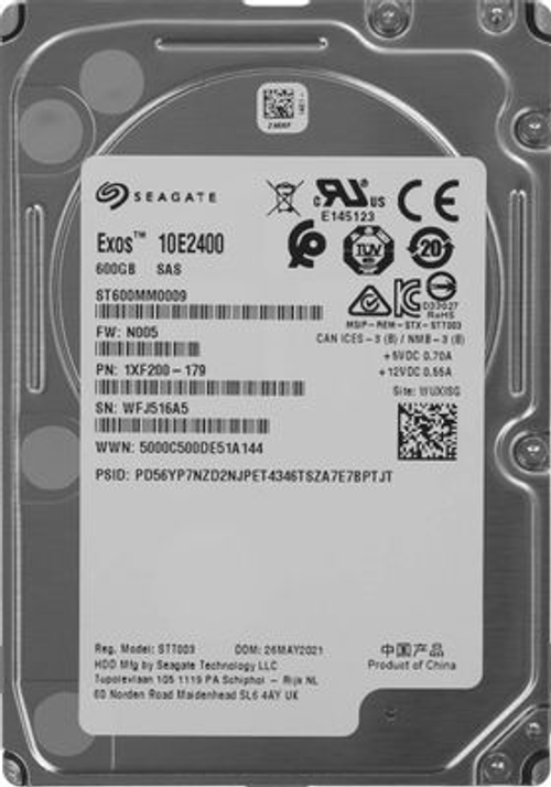 Серверный жесткий диск HDD Seagate 600GB SAS 10K 2.5" ST600MM0009