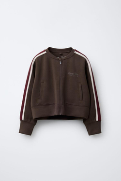 ZARA ТОЛСТОВКА С ПОЛОСАМИ ИЗ МОДАЛА, КОРИЧНЕВЫЙ