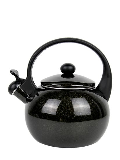 Чайник 2,2 л. эмалированный со свистком Kamille KM 1038A с черной бакелитовой ручкой