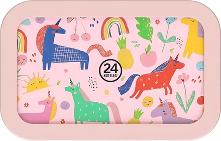 Детский ланч-бокс 24Bottles Kids, нержавеющая сталь, 700 мл, розовый