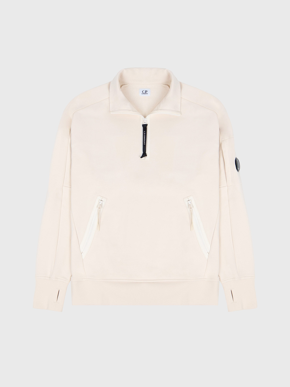 Свитшот на молнии C.P. Company Diagonal Raised Half Zip Pistachio