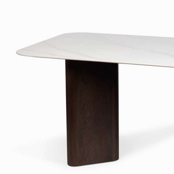 Обеденный стол Fabio 180х90 см, белый камень