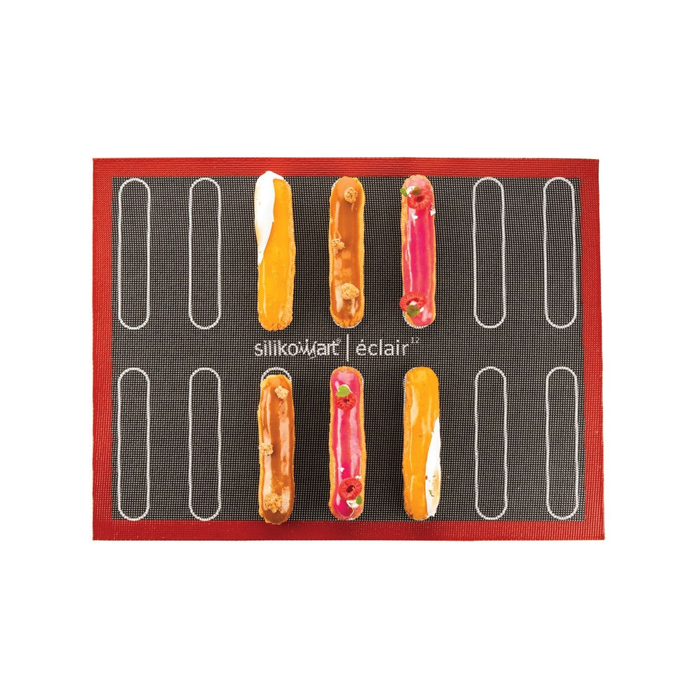 Силиконовый коврик перфорированный с разметкой Air mat Éclair & Choux 300x400мм, Silikomart, Италия