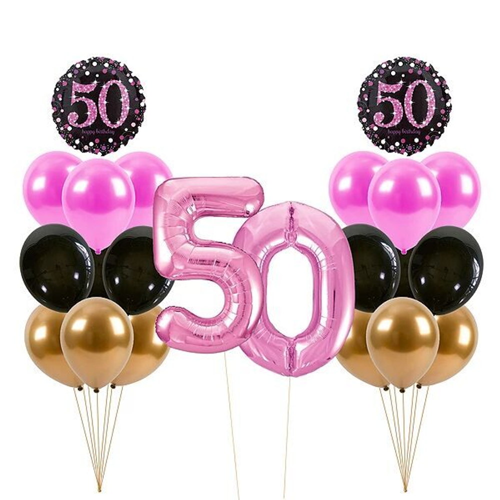 Композиция из шаров на 50 лет с цифрами