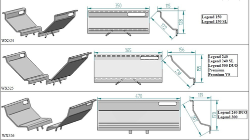 HARVIA Воздуховодная пластина для топки печи LG150, LG150SL (прямоугольная, комплект 2 шт) , артикул SP524 (б.а. WX524)