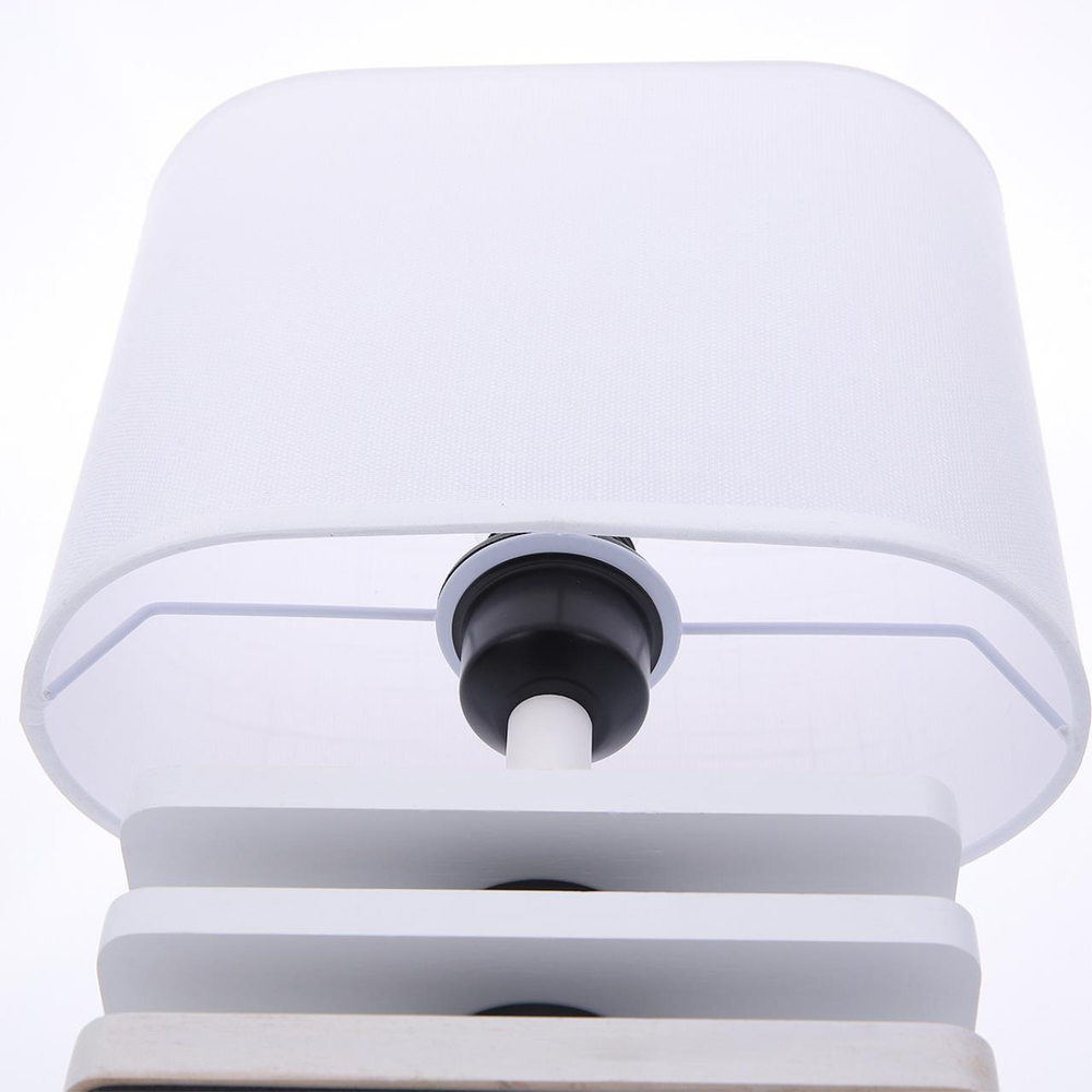 8206/1T COUNTY LN25 392 белый, дерево/текстиль Настольная лампа E27 1*60W 220V MADERANA