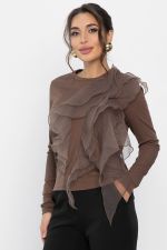 Блуза Риана (коричневая) Б14223-5М LT Collection