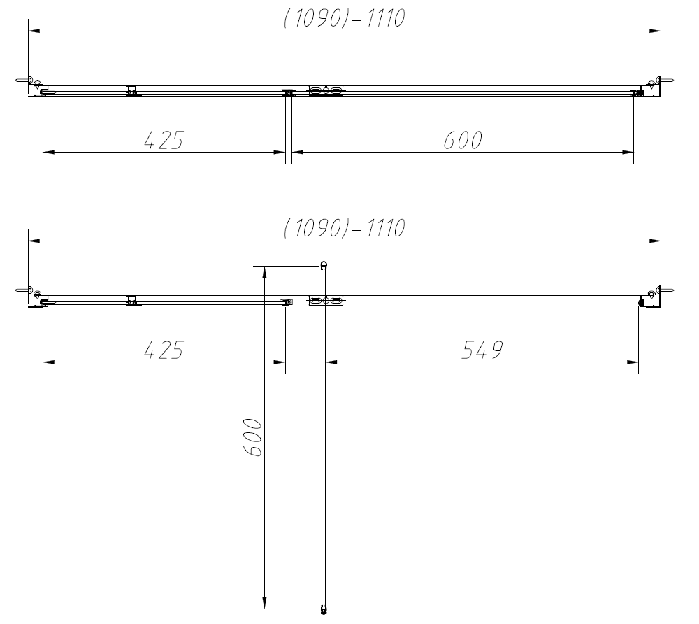 Душевая дверь Слим-Н (Slim-N) VDP-4SN110CL, хром, стекло прозрачное