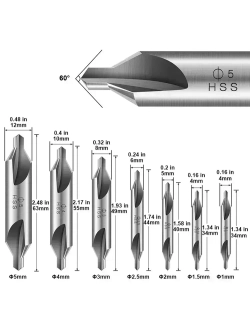 YICITY Сверло центровочное,7 шт