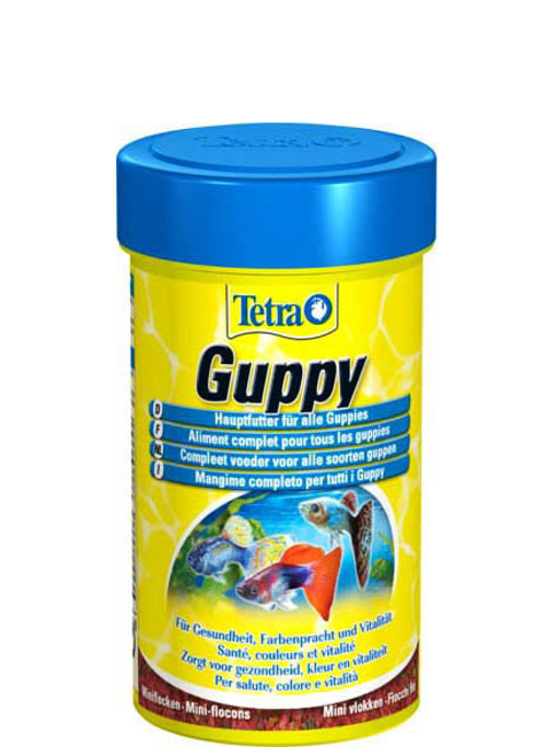 Корм для рыб TetraGuppy Flakes, хлопья д/гуппи 100 мл.
