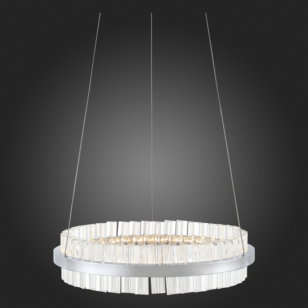 SL383.103.01 Светильник подвесной ST-Luce Хром/Хром, Прозрачный LED 1*34W 3000K