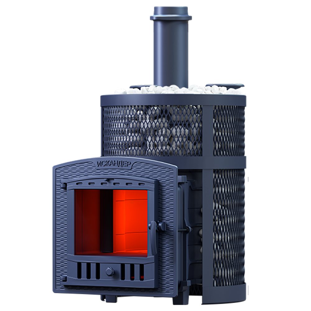 Чугунная печь для бани Искандер ЗК 25 (П2) Pro Ураган