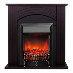 Электрокамин RealFlame Hanna DN орех с очагом Fobos Lux Black RC